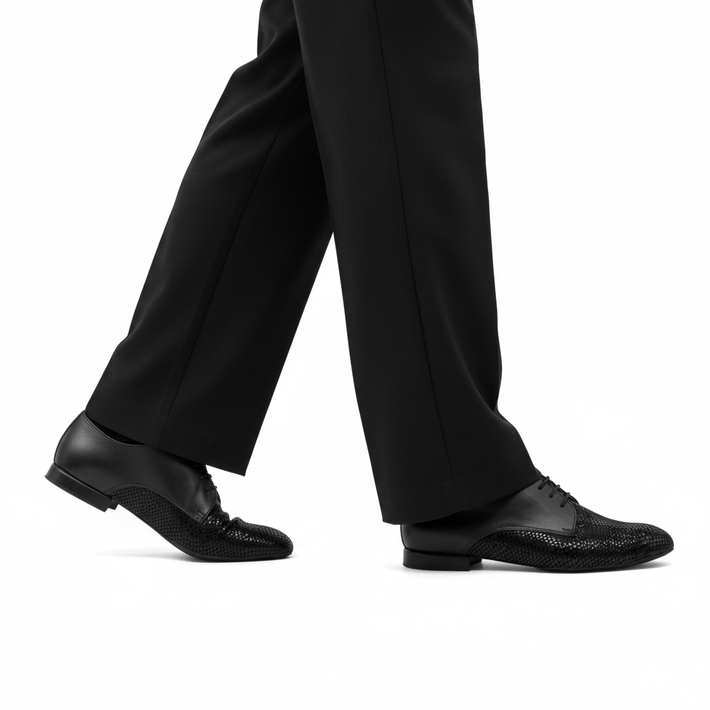 Misterioso – Ανδρικό Tango Παπούτσι Σκούρο Καφέ Ματ & Snake Print, Χειροποίητο CatherineStella