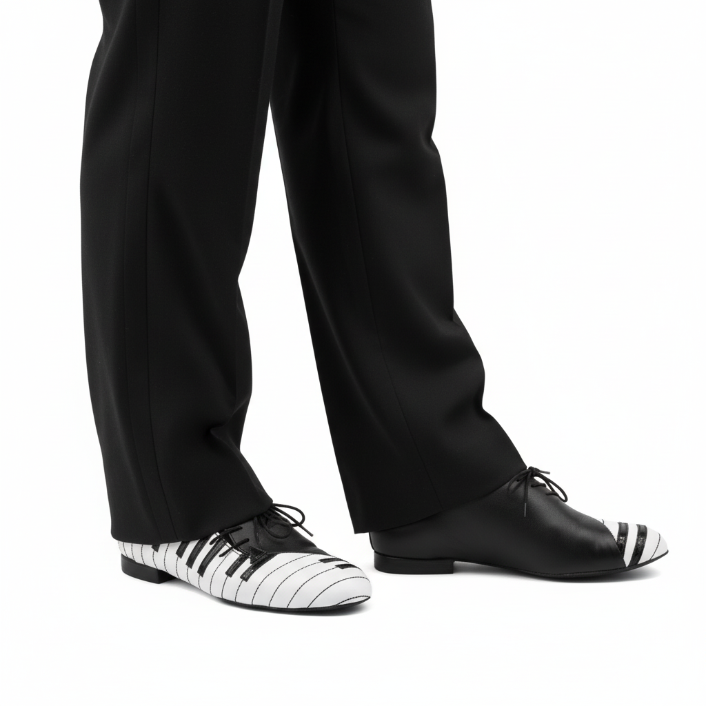 Pianissimo: Ανδρικό Χορευτικό Σκαρπίνι tango με Πλήκτρα Πιάνου | Cathrine-Stella CatherineStella