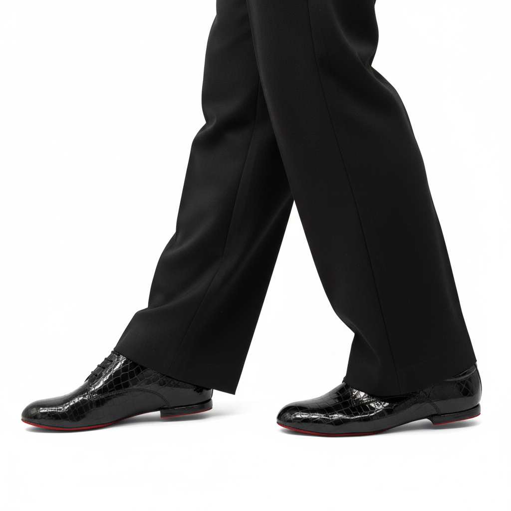 Tango Shadow – Ανδρικό Tango Παπούτσι Μαύρο Λουστρίνι με Κόκκινη Καστόρι Σόλα CatherineStella